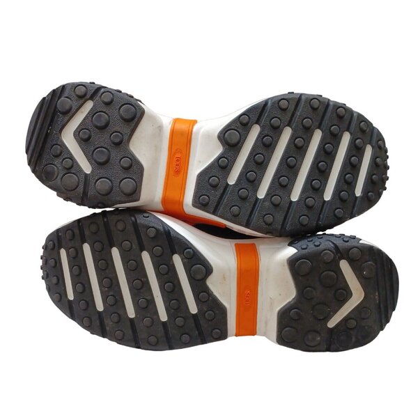 ✅Tod’s Leather/Mesh Active Trainer Sneaker Orange/Black Shoes Men's Sz UK 7/US 8 - Picture 3 of 16